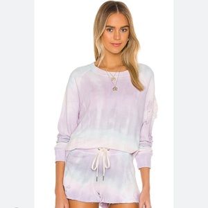 {n:philanthropy} Blackbird Distressed Sweatshirt Tie Dye Pullover